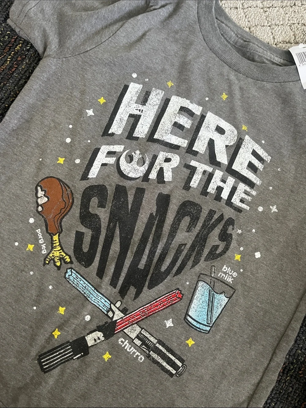 Disney Grey 'Here for the Snacks' Graphic Tee
